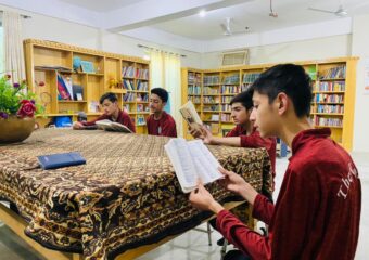 Student in Library